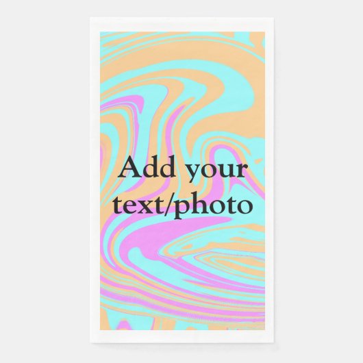 Einfache Acrylpour-Marmor fügen Sie Ihren Textname Serviette (Vorderseite)