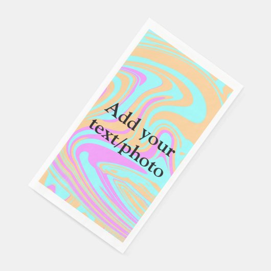 Einfache Acrylpour-Marmor fügen Sie Ihren Textname Serviette (Ecke)