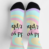 Einfache Acrylpour-Marmor fügen Sie Ihren Textname Socken (Oben)