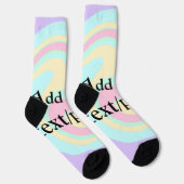 Einfache Acrylpour-Marmor fügen Sie Ihren Textname Socken (Rechts)