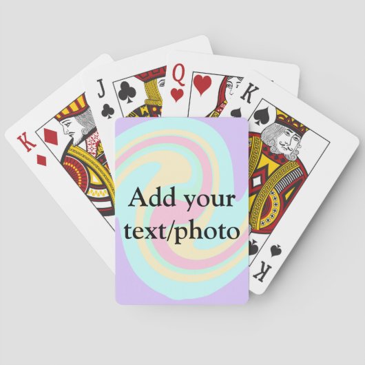 Einfache Acrylpour-Marmor fügen Sie Ihren Textname Spielkarten (Rückseite)