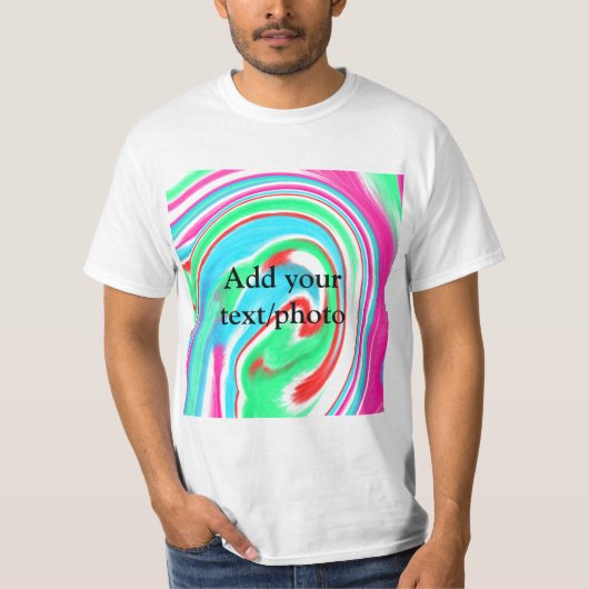 Einfache Acrylpour-Marmor fügen Sie Ihren Textname T-Shirt (Vorderseite)