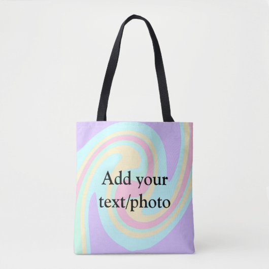 Einfache Acrylpour-Marmor fügen Sie Ihren Textname Tasche (Vorderseite)