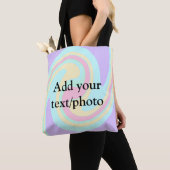 Einfache Acrylpour-Marmor fügen Sie Ihren Textname Tasche (Von Nahem)