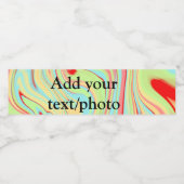 Einfache Acrylpour-Marmor fügen Sie Ihren Textname Wasserflaschenetikett (Einzelnes Label)