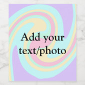 Einfache Acrylpour-Marmor fügen Sie Ihren Textname Weinetikett (Einzelnes Label)