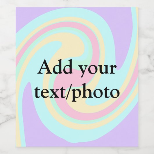 Einfache Acrylpour-Marmor fügen Sie Ihren Textname Weinetikett (Einzelnes Label)