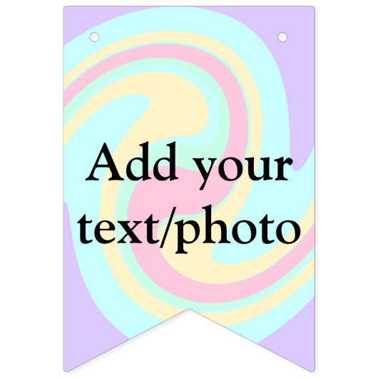 Einfache Acrylpour-Marmor fügen Sie Ihren Textname Wimpelkette (Zweite Fahne)