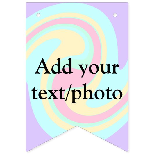 Einfache Acrylpour-Marmor fügen Sie Ihren Textname Wimpelkette (Erste Fahne)