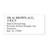 Einfache Adresse für Ärzte in Schwarz-Weiß-Dermato Permastempel (Design)