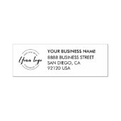 Einfache Adresse für den Firmennamen mit individue Permastempel (Design)