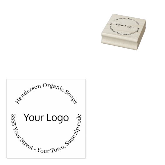 Einfache Adresse für Ihr Logo Gummistempel (Stempel)