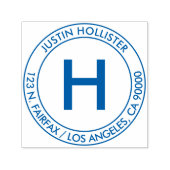 Einfache Adresse und erste Monogramm Permastempel (Design)