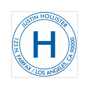 Einfache Adresse und erste Monogramm Permastempel