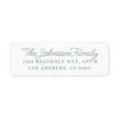 Einfache Adressenkennzeichnung - Blau auf Weiß (Vorne)