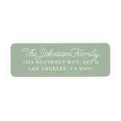 Einfache Adressetikettseite Grün (Vorne)