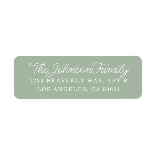 Einfache Adressetikettseite Grün (Vorne)