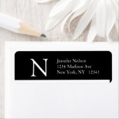 Einfache Adresslisten Monogram N Modernes Design (Insitu)