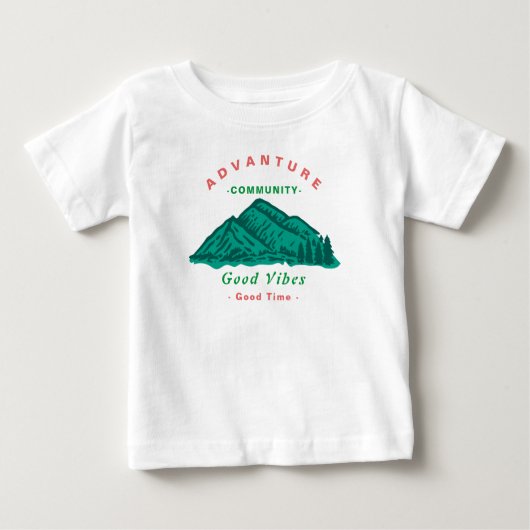 Einfache Adventure Kids Baby T-shirt (Vorderseite)