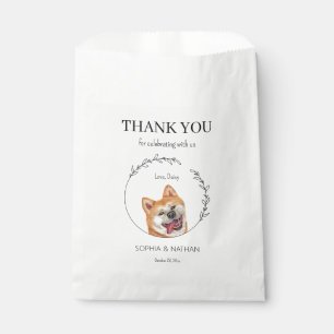 Einfache Akita Dog Wedding Vielen Dank für Ihr Int Geschenktütchen