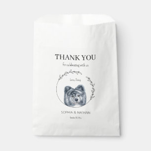 Einfache Akita Dog Wedding Vielen Dank für Ihr Int Geschenktütchen