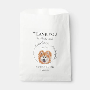 Einfache Akita Dog Wedding Vielen Dank für Ihr Int Geschenktütchen