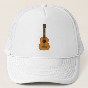Einfache Akustikgitarre Cartoon Truckerkappe