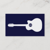 einfache Akustikgitarre Visitenkarte (Rückseite)
