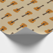 Einfache akustische Gitarre Cartoon Geschenkpapier (Ecke)