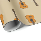 Einfache akustische Gitarre Cartoon Geschenkpapier (Rolleneckpunkt)
