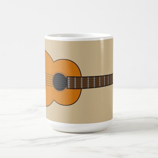 Einfache akustische Gitarre Cartoon Kaffeetasse (Mittel)