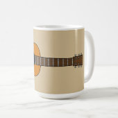 Einfache akustische Gitarre Cartoon Kaffeetasse (VorderseiteRechts)