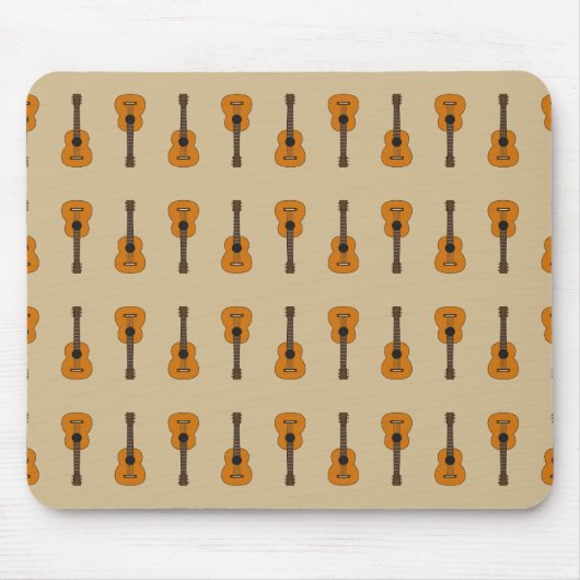 Einfache akustische Gitarre Cartoon Mousepad (Vorne)