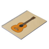 Einfache akustische Gitarre Cartoon Notizblock (Linke Seite)