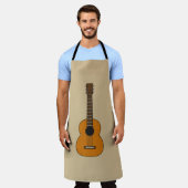 Einfache akustische Gitarre Cartoon Schürze (Getragen)