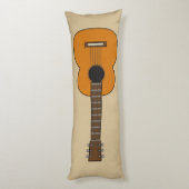 Einfache akustische Gitarre Cartoon Seitenschläferkissen (Rückseite (Vertikal))