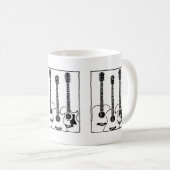 einfache akustische Gitarre Kaffeetasse (VorderseiteRechts)