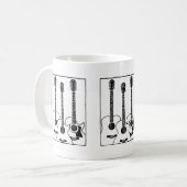 einfache akustische Gitarre Kaffeetasse (Vorderseite Links)