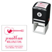 Einfache akustische Gitarrenbezeichnung SkriptRück Permastempel (Beispiel)