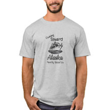 Einfache Alaska Familienurlaub T - Shirt Persönlic