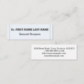 Einfache allgemeine Visitenkarte für Chirurgen (Vorne/Hinten)