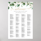 Einfache Alphabetische Hochzeitskarte Poster (Vorne)