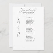 Einfache Alphabetische Hochzeitskarten (Vorderseite)