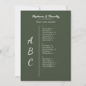 Einfache Alphabetische Hochzeitskarten (Vorderseite)