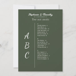 Einfache Alphabetische Hochzeitskarten