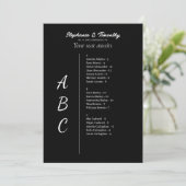 Einfache Alphabetische Hochzeitskarten (Stehend Vorderseite)