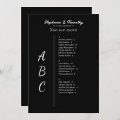 Einfache Alphabetische Hochzeitskarten (Vorne/Hinten)