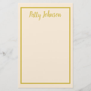 Einfache alte Goldbox Briefpapier