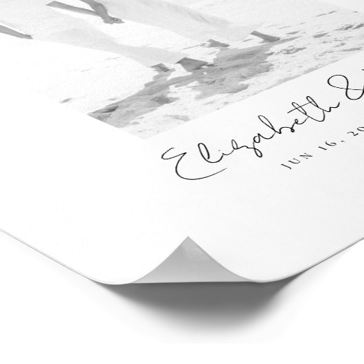 Einfache Alternative Minimalistisch Chic Foto Poster (Ecke)