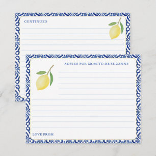 Einfache Amalfi Lemon Blue Tiles Beratung für Mama Einladung